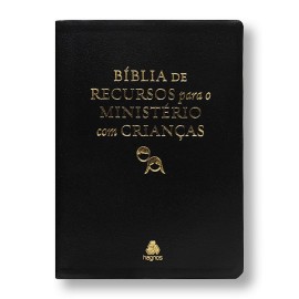 B�blia de Recursos para Minist�rio preta luxo