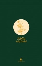 B�blia Slim NVI, Letra Grande, Tecido verde sobre capa dura, Flor minimalista