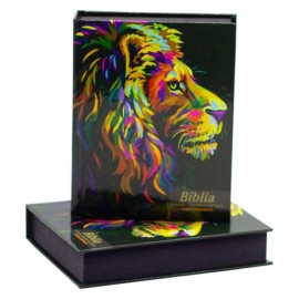 Bblia Sagrada Mdia Lion Color Pintura Perfil
