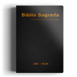 B�blia Sagrada Slim ARC Capa Luxo Preta