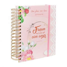 Planner Meu Plano com Deus Amor Capa Dura Espiral