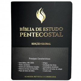 Biblia De Estudo Pentecostal Grande Preta Edi��o Global