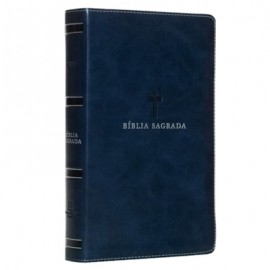 B�blia Sagrada NVI Letra Grande Leitura Perfeita Couro Soft Azul