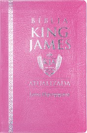 BIBLIA KING JAMES ATUALI. HIPER. LUXO COVERBOOK ROSA
