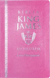 BIBLIA KING JAMES ATUALI. HIPER. LUXO COVERBOOK ROSA
