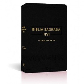 Biblia Nvi Letra Gigante Luxo Preta Vida
