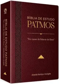 B�blia de Estudo Patmos Grande Luxo Vinho 