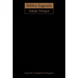 Biblia Trilingue  Preta Grande Geografica