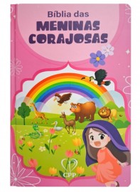 B�blia das Meninas Corajosas ARC Capa Dura Rosa Harpa Avivada e Corinhos