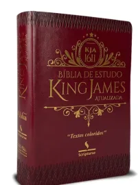B�blia de Estudo King James RA Luxo Marsala