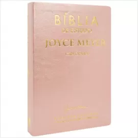 Biblia Estudo Joyce  Meyer luxo Letra Grande Rose