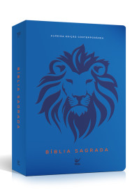 B�blia AEC contemporanea letra grande � leao azul luxo
