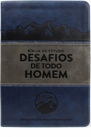  Biblia Desafios De Todo Homem Azul Cinza  Nvt