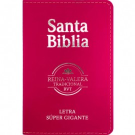 Bblia em Espanhol Reina Valera Letra Gigante Luxo Fucsia