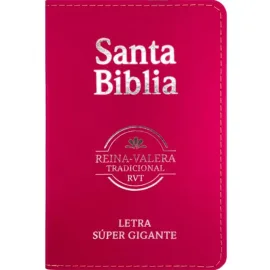B�blia em Espanhol Reina Valera Letra Gigante Luxo Fucsia