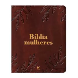 B�blia Mulheres folhas marrom - NAA 1 coluna