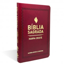 Bblia Sagrada Ultrafina com Harpa Crist Vinho