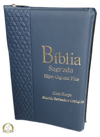 Biblia Hiper Gigante plus ziper com Harpa KCP