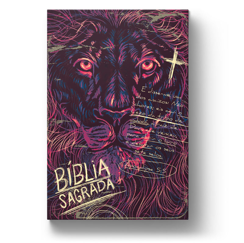 Biblia Acf Slim Lion Chalk Livraria Evangelica Shalom