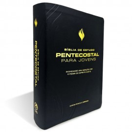 B�blia de Estudo Pentecostal Luxo para Jovens M�dia Preta