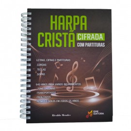 Harpa Crist� Com cifrada e Partituras Grande Preta