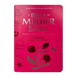 Bblia Da Mulher Sbia Full Color Com Harpa - Magnlia Rosa Pink