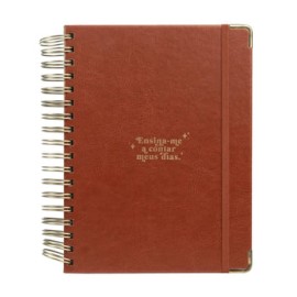 Meu plano perfeito, Planner anual n�o datado com capa dura em couro-soft, capa Cl�ssica