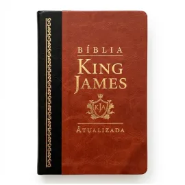 Biblia King James Slim RA Marrom com Preto Luxo