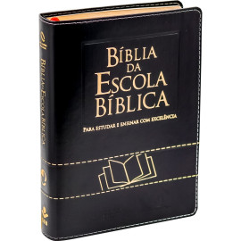 B�blia da Escola B�blica NAA Preta Luxo Preto