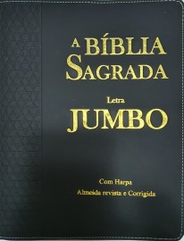 Biblia letra jumbo Luxo com Harpa KC