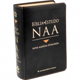 Bblia de Estudo NAA - Tamanho Porttil Luxo Preta