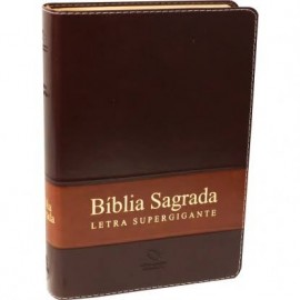 Biblia Supergigante Marrom Luxo Naa Com ndice 