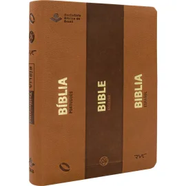 B�blia Tril�ngue - NAA Marrom Luxo