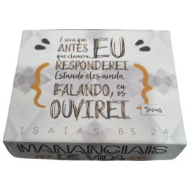 Caixinha de Cart�es de Mensagens de Vida Diaria Para Mesa Branca