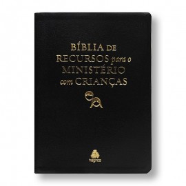 B�blia de Recursos para Minist�rio preta luxo