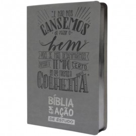 B�blia Em A��o De Estudo luxo cinza
