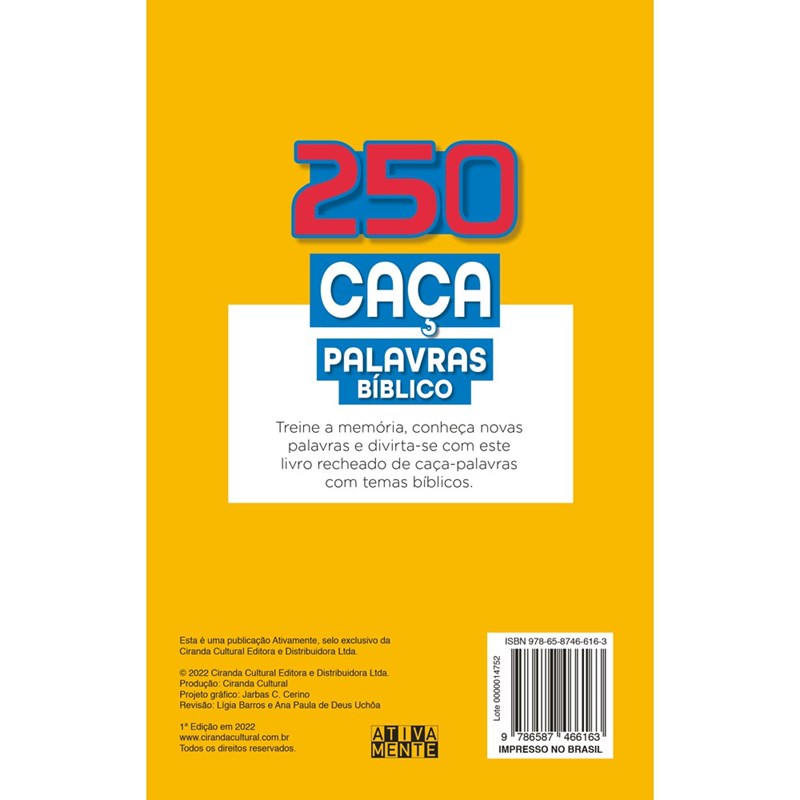 365 Caça Palavras Bíblico - Com Historias Bíblicas