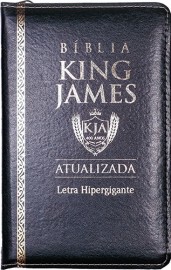 Biblia Hiper Gigante King James RA Pu Ziper Preta