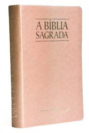 B�blia ACF Super Leg�vel Com Referencias e Mapas Rosa Gold Com �ndice