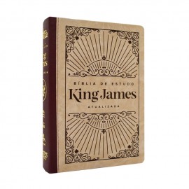 Bblia De Estudo King James RA L. Grande bordo e Bege