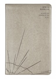 B�blia Sagrada Slim ACF, Luxo, Couro-Soft, cinza