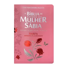 B�blia Da Mulher S�bia Txto Color Com Harpa - Tulipa Rosa