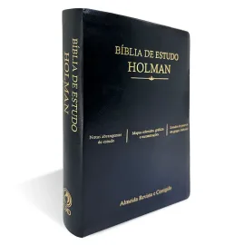 B�blia de Estudo Holman Preta Luxo