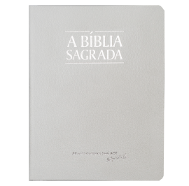B�blia ACF Letra M�dia Fina Semi Luxo Branca
