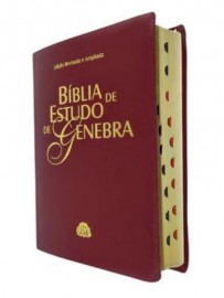 Biblia  Estudo De Genebra Vinho luxo com indice