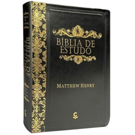 B�blia de Estudo Matthew Henry Preta Luxo