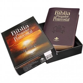 Biblia Do Pregador Pentecostal Vinho Luxo Com ndice