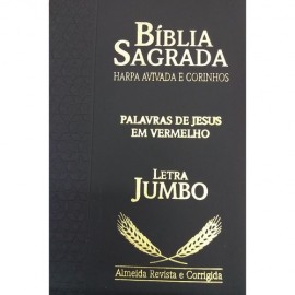 Biblia Letra Jumbo Luxo Com Harpa Estrela o RC cpp
