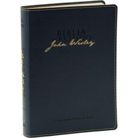 B�blia de Estudo John Wesley Capa Luxo Azul