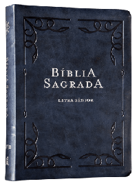B�blia NVI, Letra S�nior, Capa luxo Azul, Leitura Perfeita